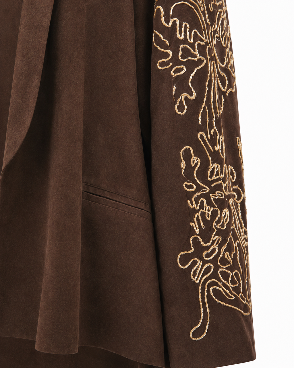 Giacca in Eco Suede con Ricamo