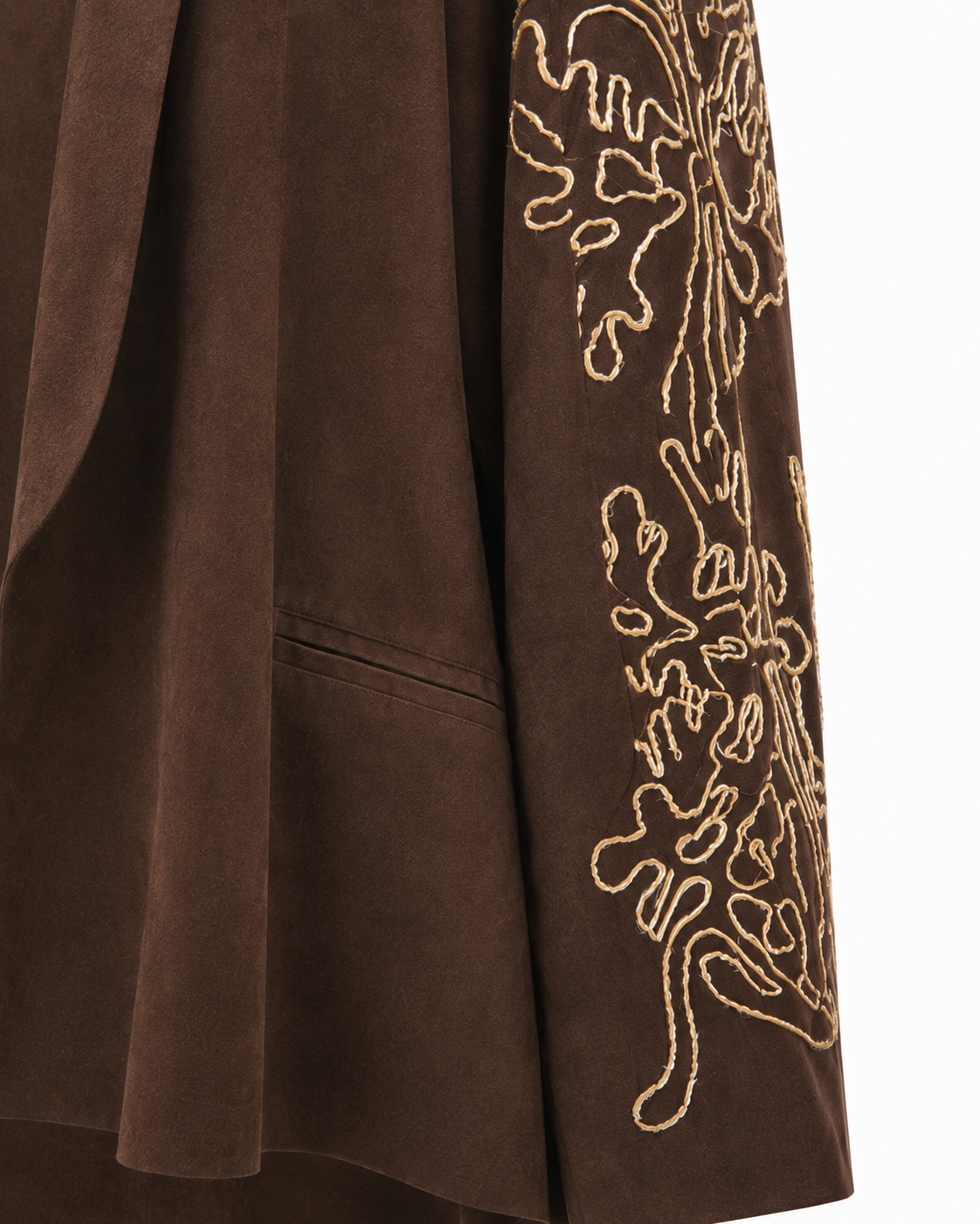Giacca in Eco Suede con Ricamo