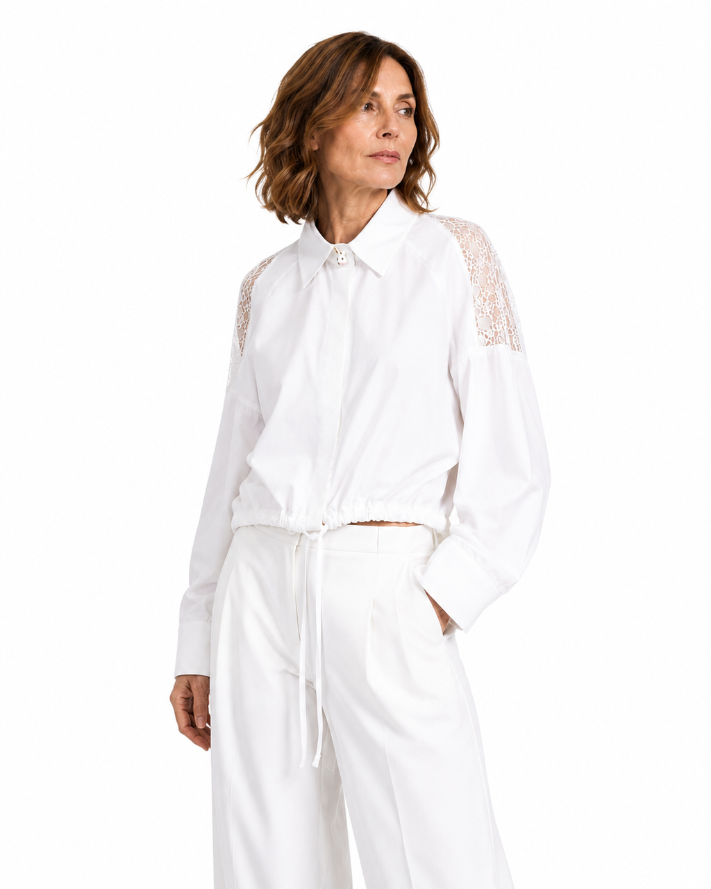 Camicia in Popeline e Cotone Garzato