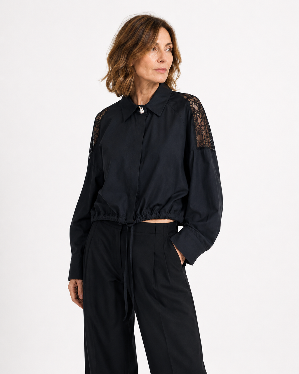 Camicia in Popeline e Cotone Garzato
