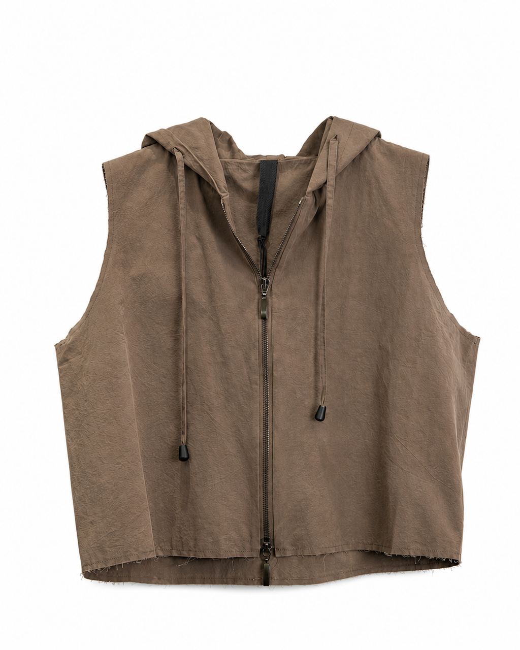 Gilet con Zip e Cappuccio