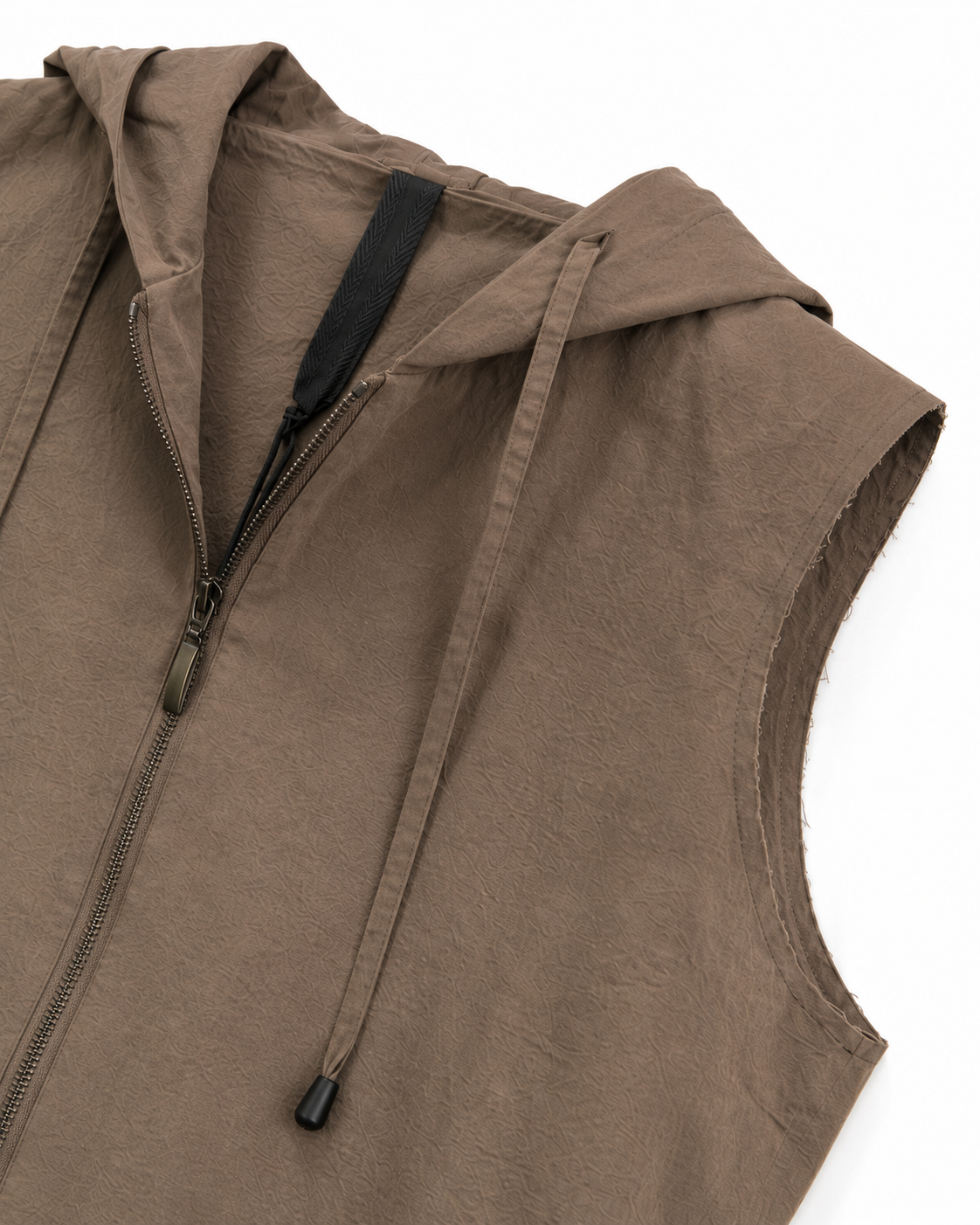 Gilet con Zip e Cappuccio