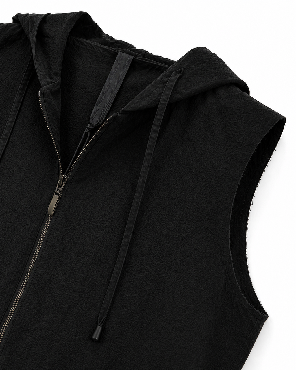 Gilet con Zip e Cappuccio