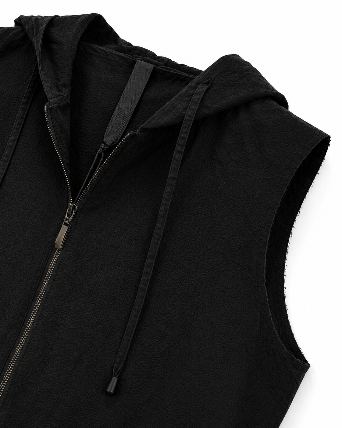 Gilet con Zip e Cappuccio
