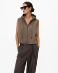 Gilet con Zip e Cappuccio