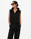 Gilet con Zip e Cappuccio