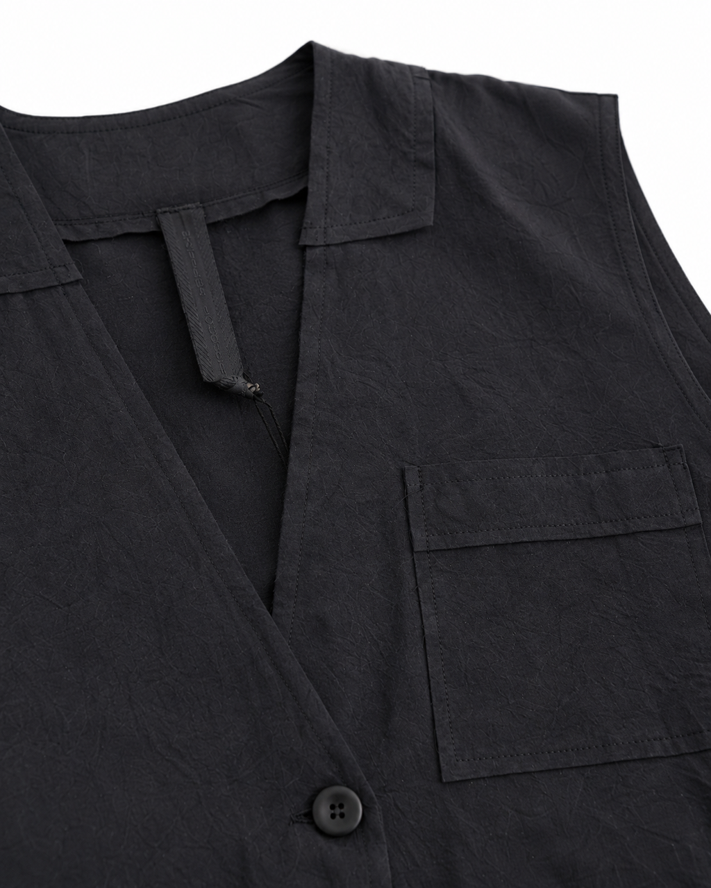 Gilet Lungo con Tasche Asimmetriche