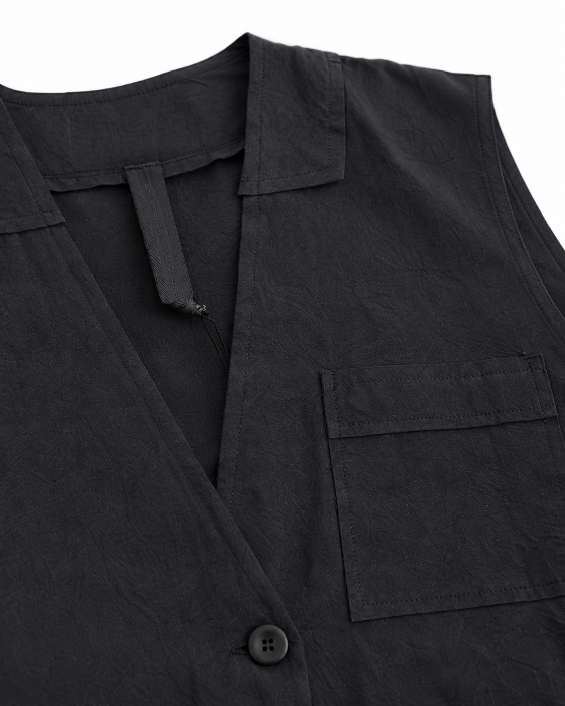Gilet Lungo con Tasche Asimmetriche
