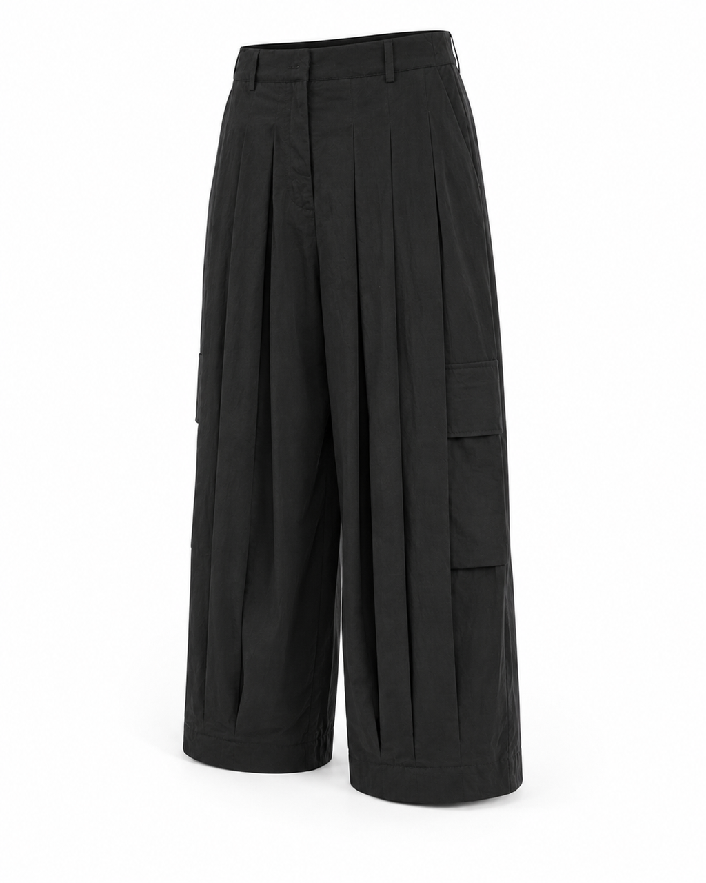 Pantalone Cargo con Pieghe