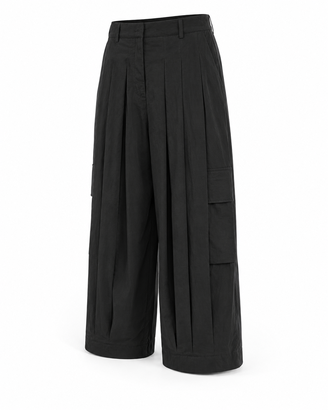 Pantalone Cargo con Pieghe
