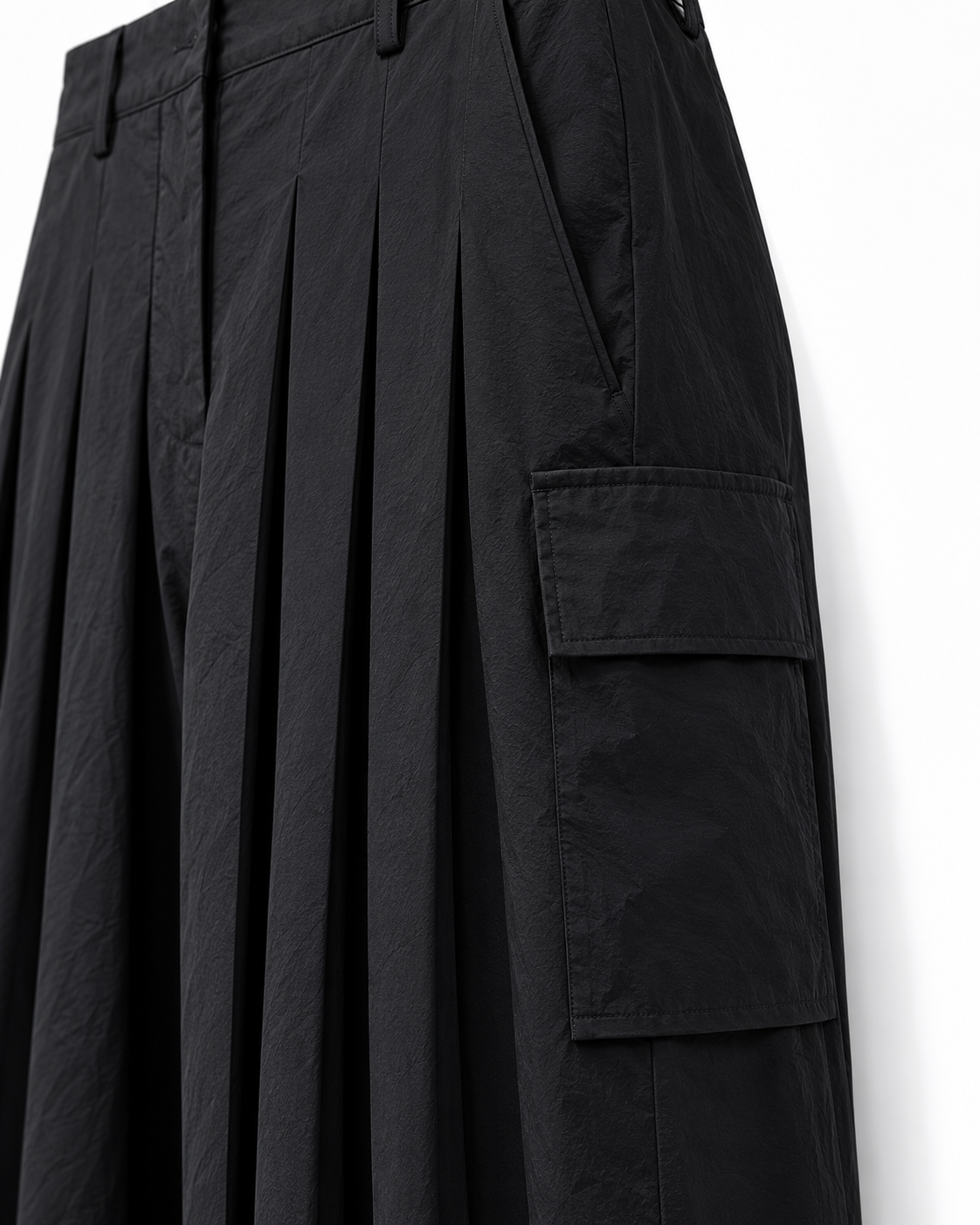 Pantalone Cargo con Pieghe
