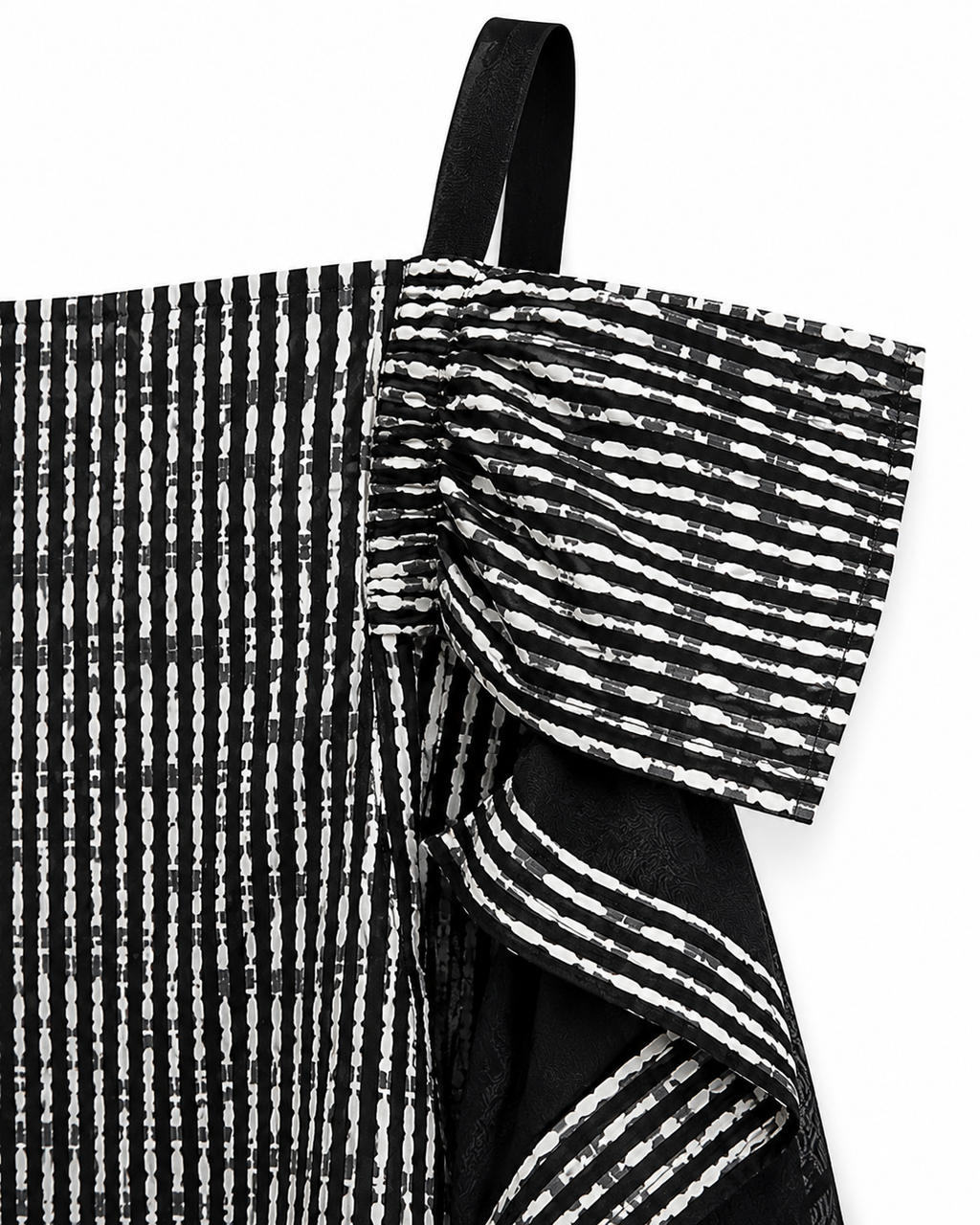 Casacca/Abito con Fantasia Bianco-Nera