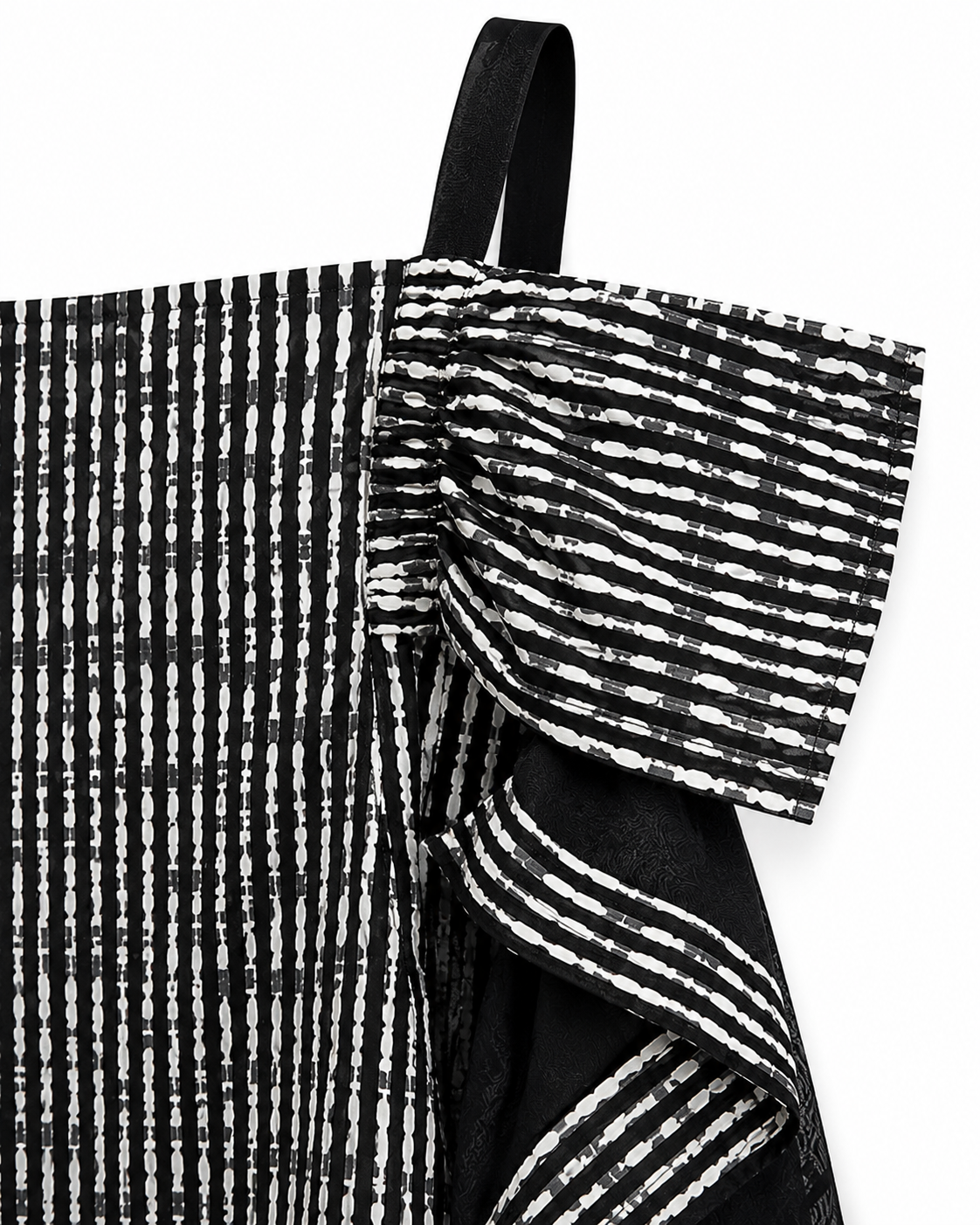 Casacca/Abito con Fantasia Bianco-Nera