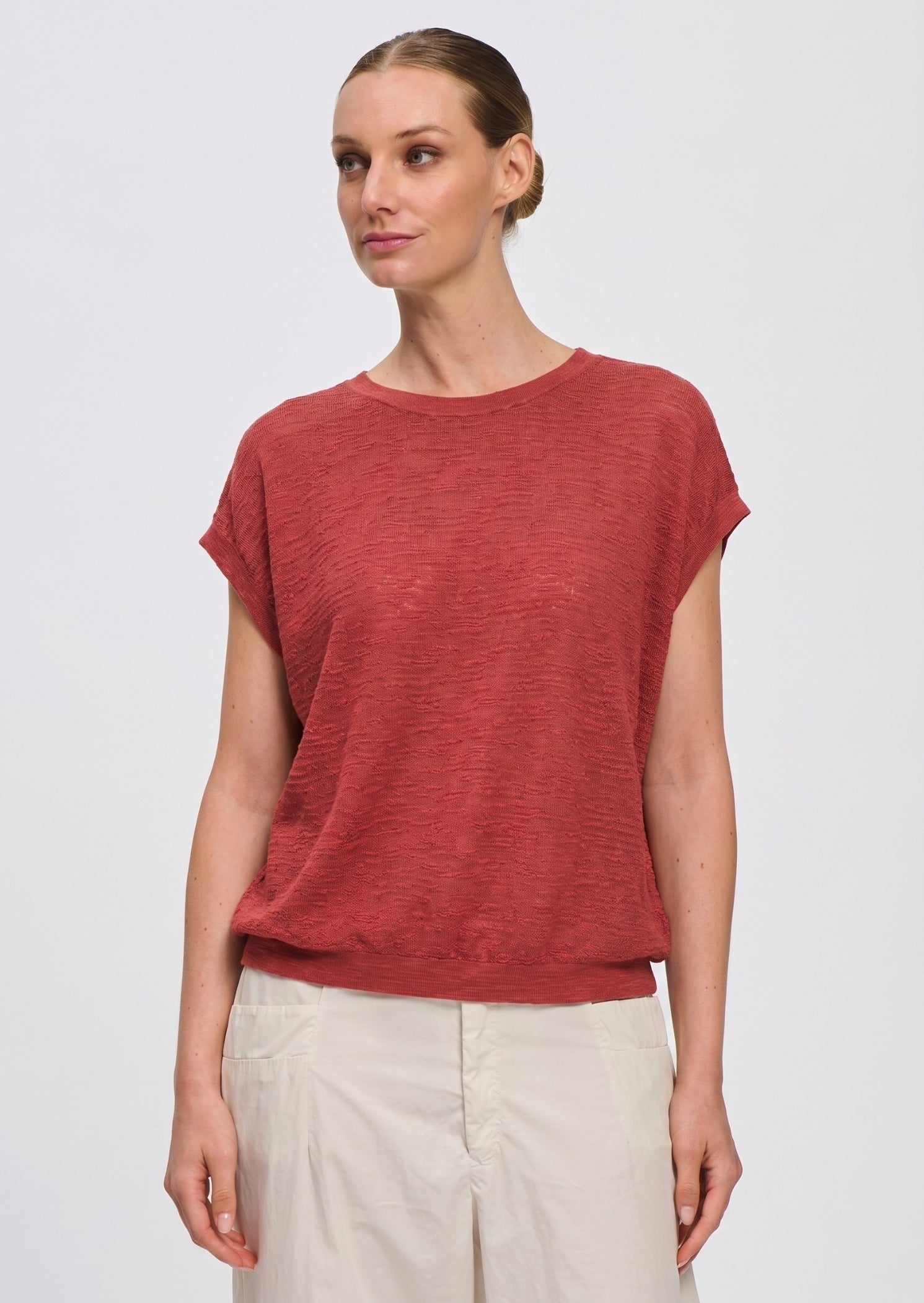 Top Senza Maniche a Maglia